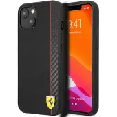 Ferrari FESAXHCP13SBK iPhone 13 mini 5,4" svart/svart hårddiskfodral On Track Carbon Stripe