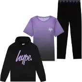 Hype Flickors 3-delarsset Incept hoodie, kortärmad topp och leggings