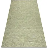 Rugsx Matta SISAL PATIO 3075 Ruter Flatvävd grön / beige 117x170 cm