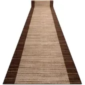 Rugsx Löpare anti-halk STREIFEN 100 cm brun 100x1000 cm