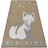 Rugsx Matta för barn LOKO Fox beige anti-slip 120x170 cm