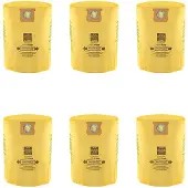 INF Dammpåsar för Shop-Vac-dammsugare, gula (6-pack) 15-22 liter