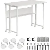 Macleans Fällbart skrivbord/bord , vitt, flyttbart, 100x58 cm, max. 50 kg, MC-126 W