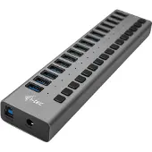 I-Tec U3CHARGEHUB16 USB-hubb 16 Port USB-A USB 3.0 5 GBit/s Grå Charging Hub