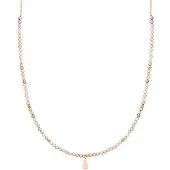 Luxenter athat halsband i metallegering och champagne zirkonia 18K guldpläterad finish