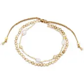 Luxenter athat armband tillverkat av metallegering och champagnezirkonia 18K guldpläterad finish