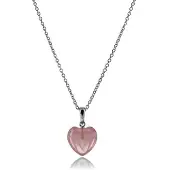 Luxenter Halsband 'Yedia' pastellrosa / silver
