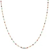 Luxenter Multicolour Hydrothermal Quartz-halsband med 18K gult guld - Nespo
