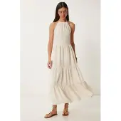 Happiness İstanbul Volangig Halterneck Maxi Klänning