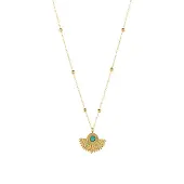Luxenter Turquoise-halsband i 18K gult guld - Kumora