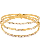 Luxenter Bráisléad zirconia lonrach le bailchríoch óir bhuí 18k - Amlok