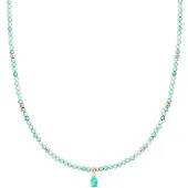 Luxenter Halsband athat tillverkat av metallegering och amazonit 18K guldpläterad finish