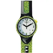 Swatch Goku X Samarbetsserie Kvartsverk 30M Vattentålig Klocka 47Mm Blommig Urtavla Plastboett Silikonarmband Unisexklockor SB01Z401 SB01Z401