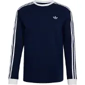 Adidas Originals T-Shirt 3-Stripes - Natt Indigo Långärmad, storlek Large