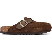 Birkenstock för kvinnor. 1031716 Lädertofflor Boston Braided (Smal passform) mörkbrun (38), Hud, Karta, Ingen, Casual