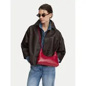 Calvin Klein Axelremsväska 'Foil Logo Glossy Shoulder' röd