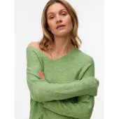 Vero Moda Tröja 'VMLefile' grönmelerad