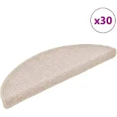 vidaXL Trappmattor 30 st Taupe 56x17x3 cm
