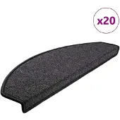 vidaXL Trappmattor 20 st antracit 65x24x4 cm