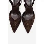 Forever & Always Vilka Utsmyckade Slingback Kitten Heel Pumps