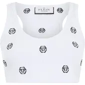 Philipp Plein Ribbed Mini Tank Top Monogram Monogram Monogram
