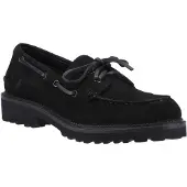 Hush puppies Geri Mockasiner för kvinnor i svart mocka
