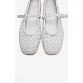 Forever & Always Yevora Läder Flätad Rem Ballerina