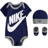 Nike Gåvoset - Body k/ä/Mössa/Strumpor - Marinblå/Gråmelerad - - 0-6 mån - Body K/Ä