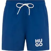 HUGO Badshorts 'PAOLO' safir / vit