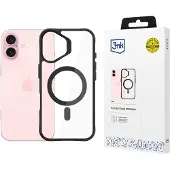 3mk Protection 3mk Satin Armor MagCase med MagSafe för iPhone 16 – genomskinligt med svart ram