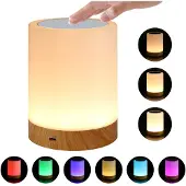 24.Se Atmosfärisk bordslampa med touch, flera ljuslägen & dimningsfunktion