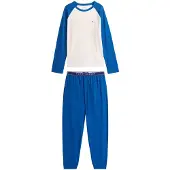 Tommy Hilfiger Underwear Pyjamas lång blå / vit