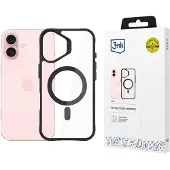3mk Protection 3mk Satin Armor MagCase med MagSafe för iPhone 16 Plus – genomskinligt med svart ram