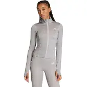 Adidas Workout Essentials Heather Jacka Med Dragkedja, storlek Large
