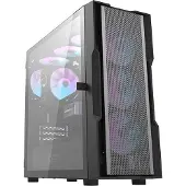 Darkflash DK431 mesh-datorchassi + 4 ARGB-fläktar - svart