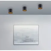 Pure Taklampa Point, dimbar, Svart, Badrum, Metall, Modern, Taklampa
