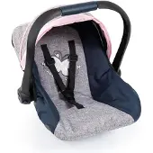 Bayer Design Dolls: Bilstol - Gray Blue Pink Butterfly - Passar dockor upp till 18 'barn ltsas spela skerhetsblte soltak tillbehr fr -plush