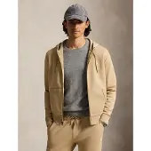 Ralph Lauren för män. 710881517514 Beige dubbelstickad tröja med dragkedja (XL), Casual, Bomull