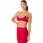 Relode Hybrid Contrast Sports Bra - Berry