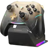 Usorteret Machenike G5Pro Premium Edition trådlös handkontroll med laddstation - svart/guld