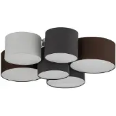 LINDBY Taklampor , Laurenz, dimbara, Grå, Vardagsrum, Tyg / textil, Modern