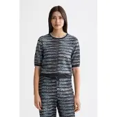 Scotch & Soda Lurex Jacquard Knitted T-shirt Med Korta ärmar