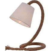 Näve Bordslampa Rope, Vitt / opal, Vardagsrum / matsal, Textil / tyger / siden, Medelhavsinspirerad, Bordslampa