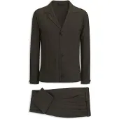 BOSS Two-piece slim-fit suit in wool-blend seersucker
