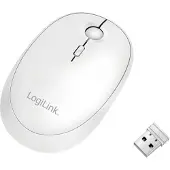 Logilink ID0205 WiFi mus Bluetooth, Trådlös Optisk Vit 1600 dpi Laddningsbara
