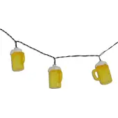 Näve Party-ljuskedja Cerveza med ölglas, Gul / orange, Syntetmaterial, Modern
