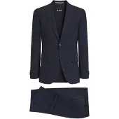 BOSS Two-piece suit in crease-resistant micro-pattern fabric