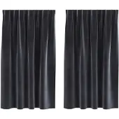 vidaXL Mörkläggningsgardiner 2 pcs Mörkgrå 140 x 140 cm Sammet