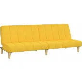 vidaXL Bäddsoffa 2-sits gul tyg
