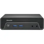 Shuttle XPC nano NE10N - Barebone - mini-PC 1 x N-series N100 / upp till 3.4 GHz - RAM 0 GB - UHD Graphics - Gigabit Ethernet - svart
